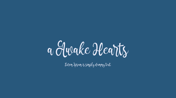 a Awake Hearts Font