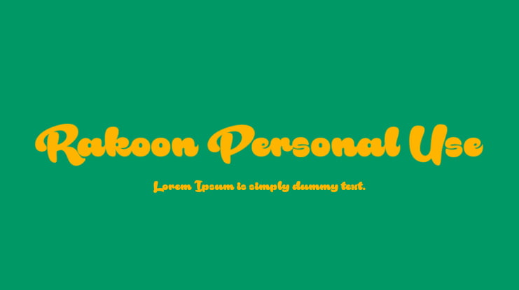 Rakoon Personal Use Font