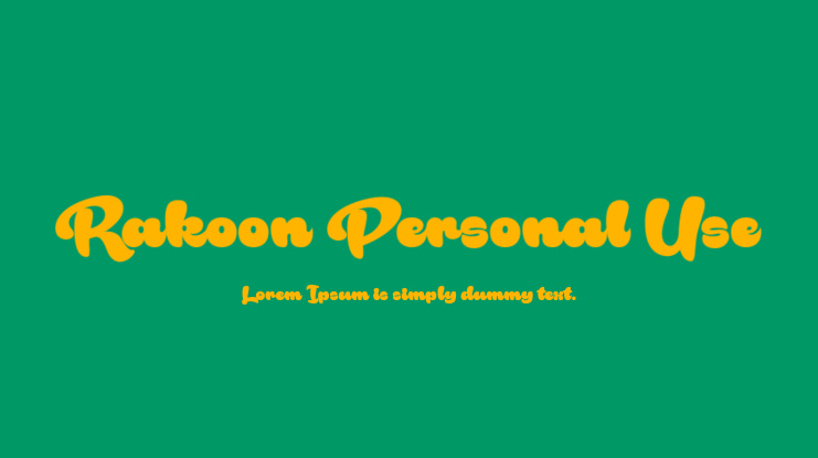 Rakoon Personal Use Font