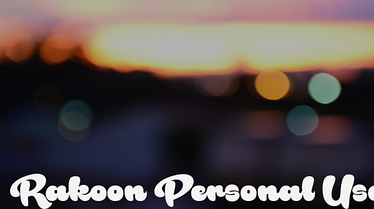 Rakoon Personal Use Font