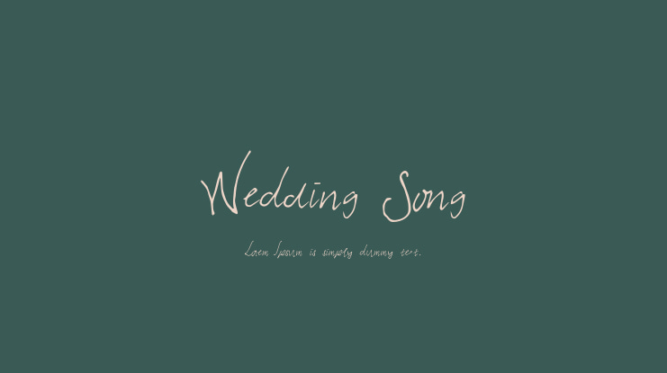Wedding Song Font