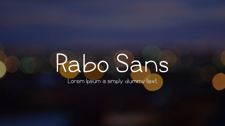 Rabo Sans Font Family
