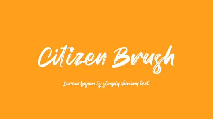 Citizen Brush Font