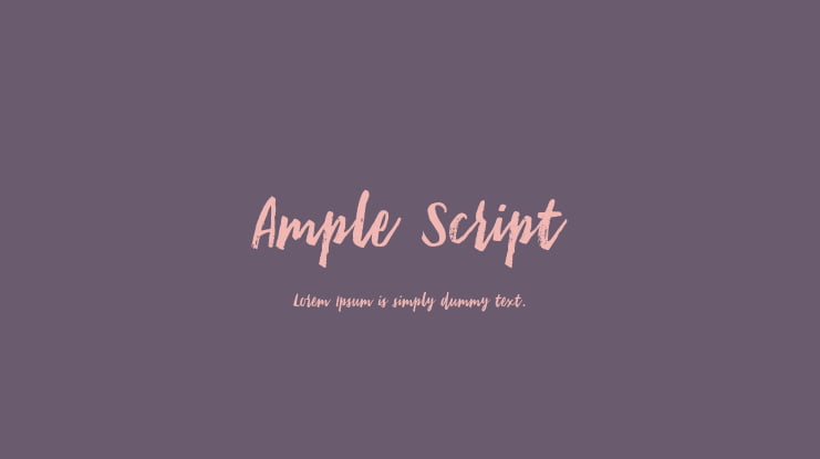 Ample Script Font
