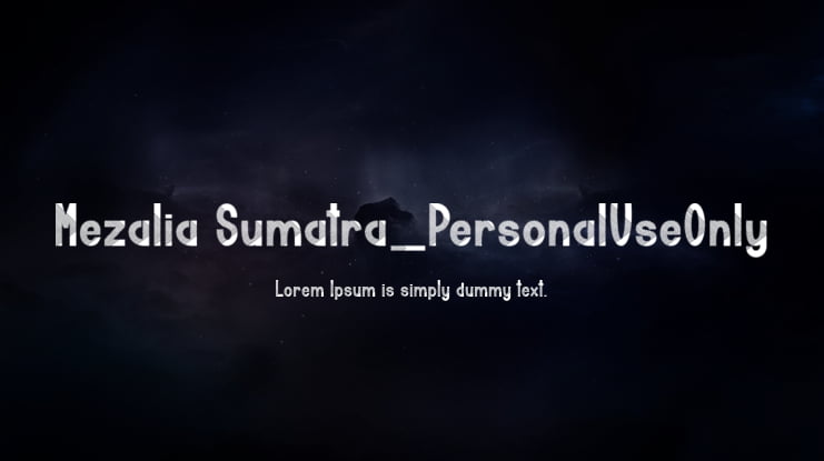 Mezalia Sumatra_PersonalUseOnly Font