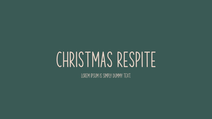 Christmas Respite Font