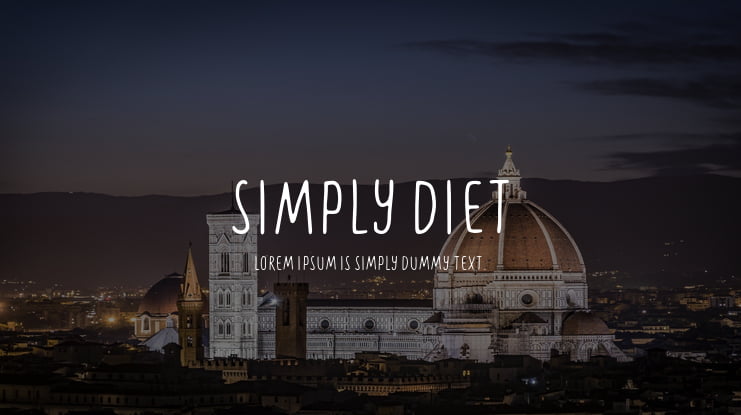 Simply Diet Font