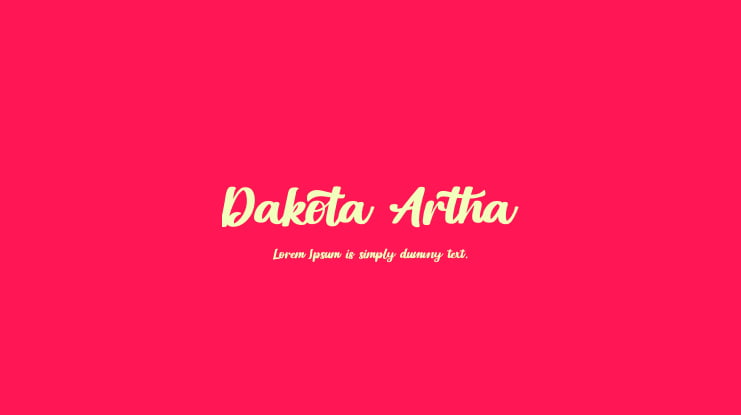 Dakota Artha Font Family