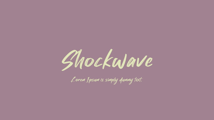 Shockwave Font
