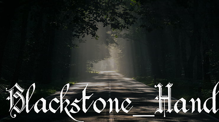 Blackstone_Hand Font