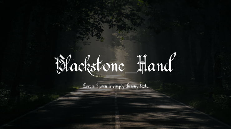 Blackstone_Hand Font