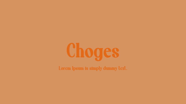 Choges Font