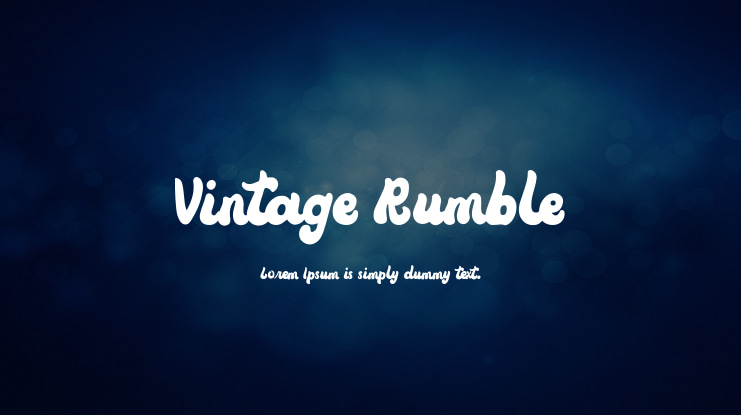 Vintage Rumble Font