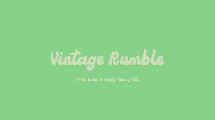Vintage Rumble Font
