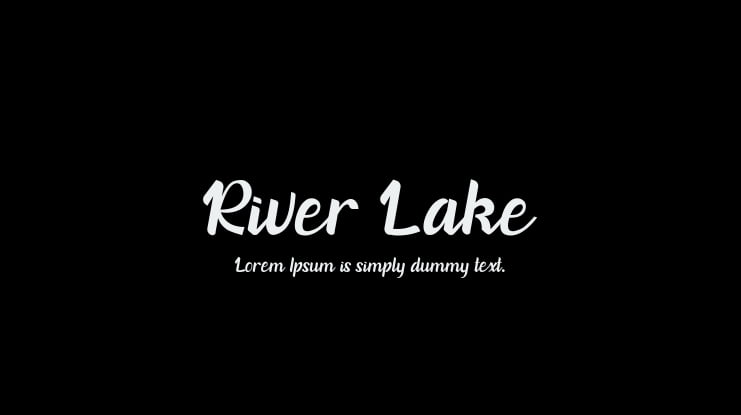 River Lake Font