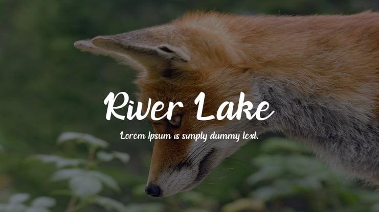 River Lake Font