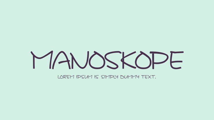MANOSKOPE Font