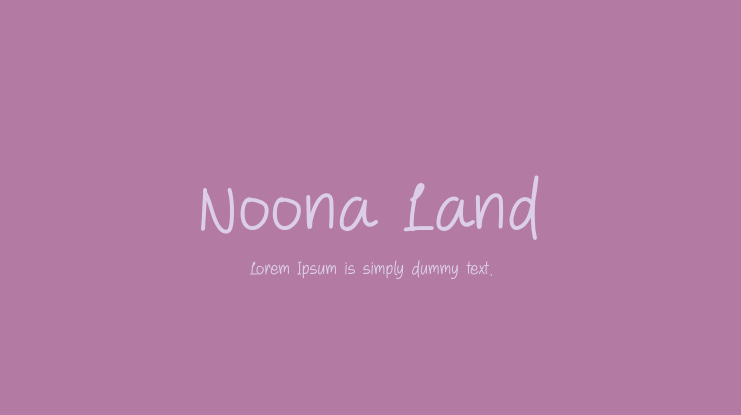 Noona Land Font