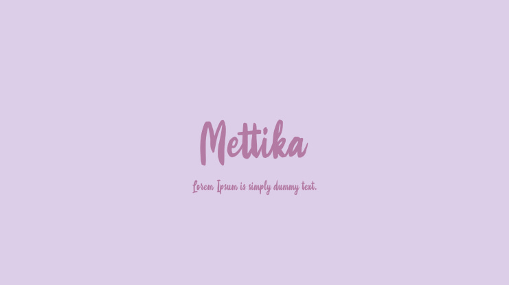 Mettika Font