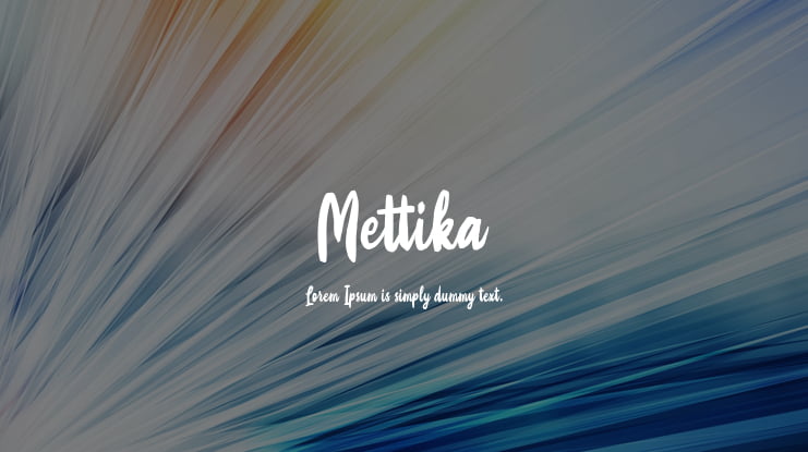 Mettika Font