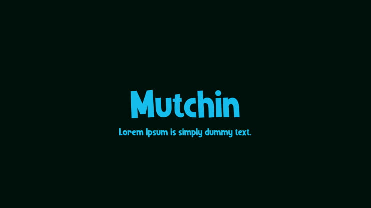 Mutchin Font Family