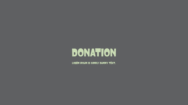 Donation Font