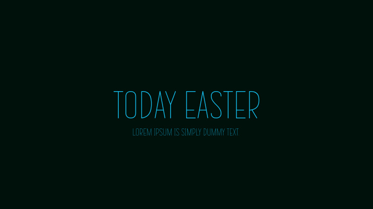 Today Easter Font