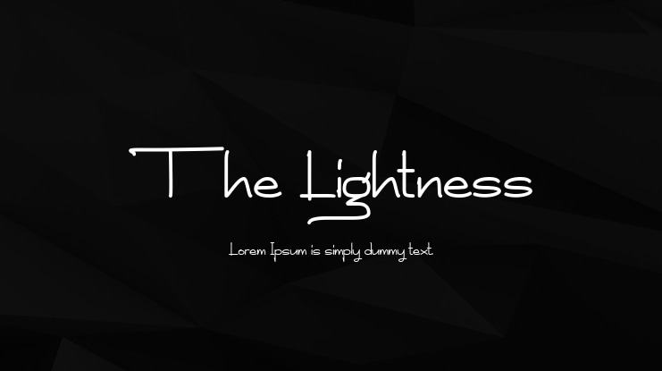 The Lightness Font