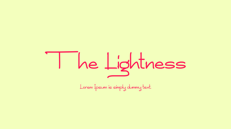 The Lightness Font