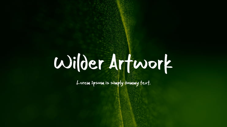 Wilder Artwork Font