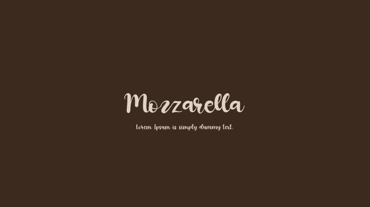 Mozzarella Font Family