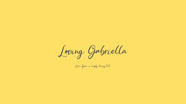 Loving Gabriella Font Family