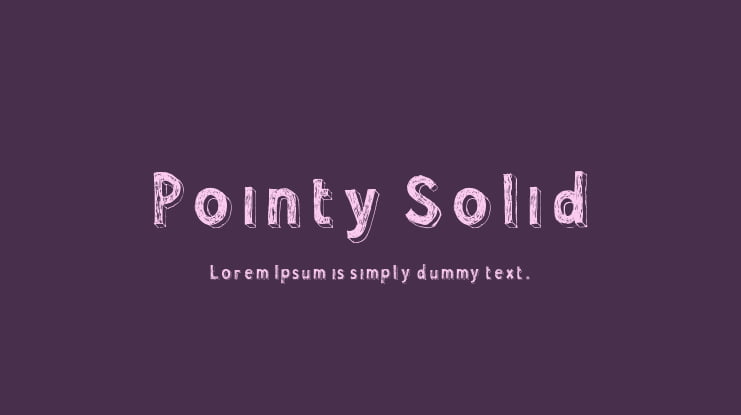 Pointy Solid Font