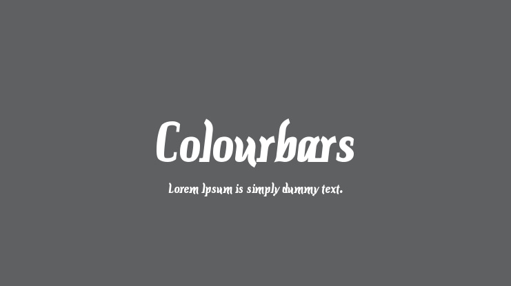 Colourbars Font Family
