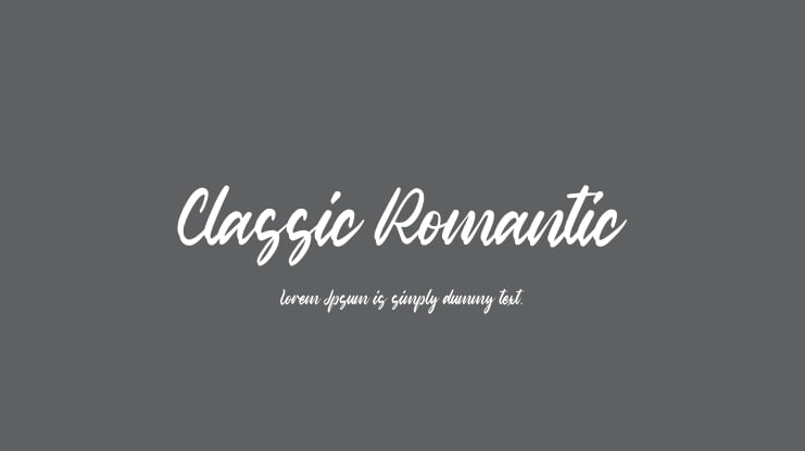 Classic Romantic Font
