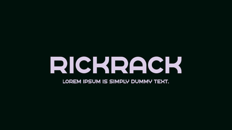 Rickrack Font Family
