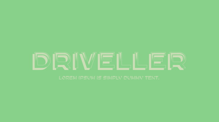 Driveller Font