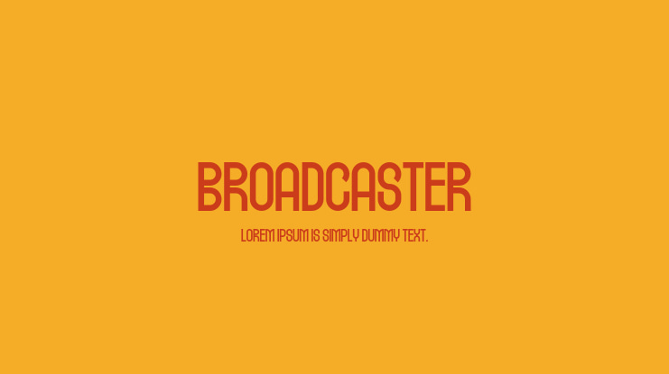 Broadcaster Font