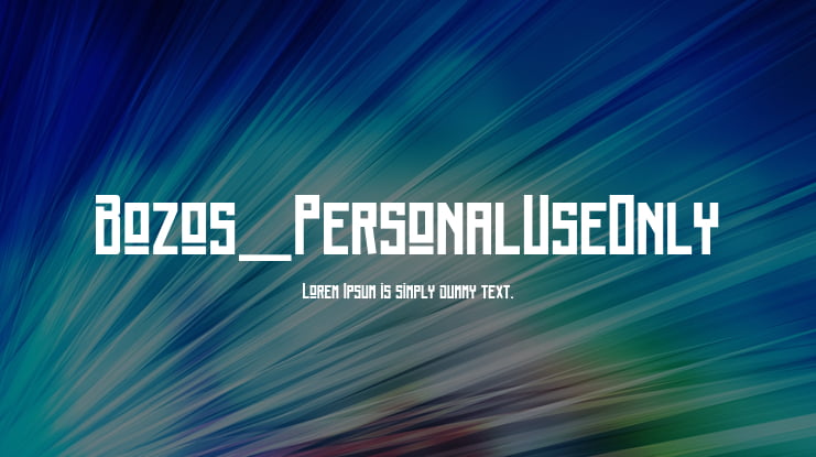 Bozos_PersonalUseOnly Font
