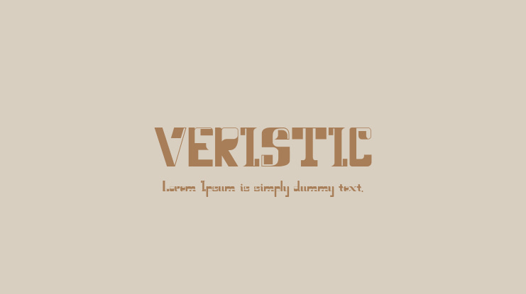 VERISTIC Font