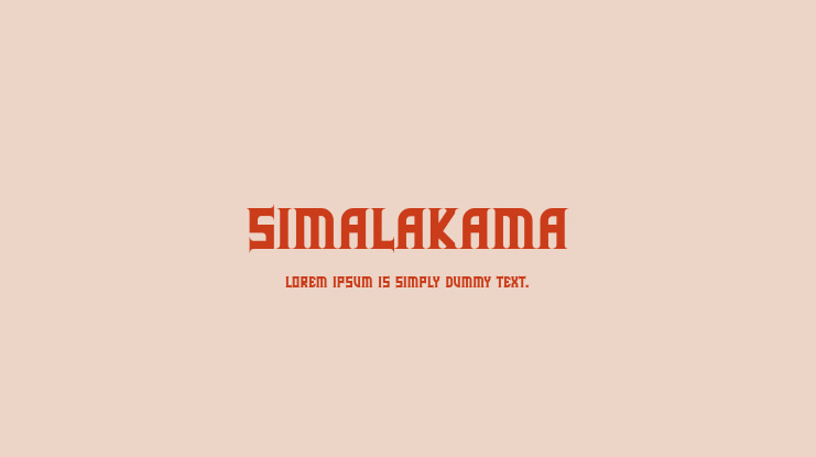 Simalakama Font