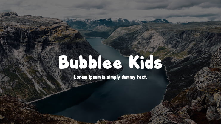 Bubblee Kids Font Family