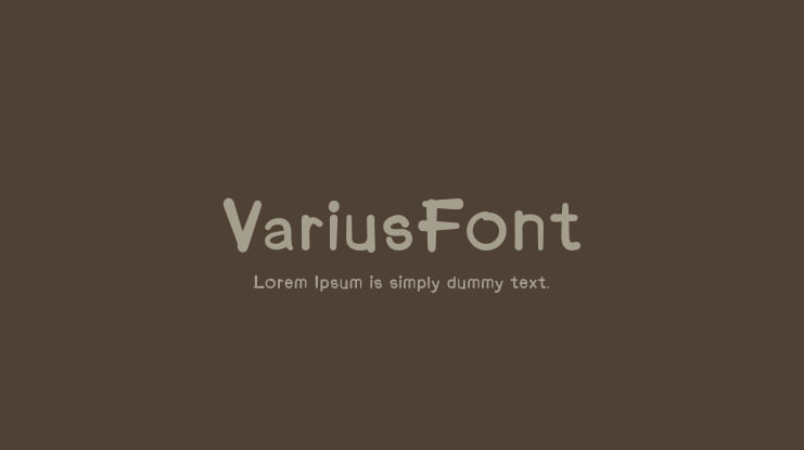 VariusFont Font