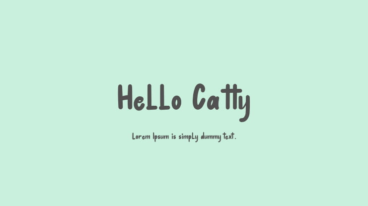 Hello Catty Font