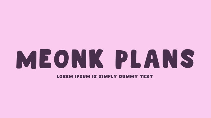 Meonk Plans Font