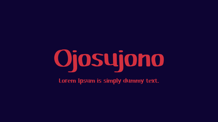 Ojosujono Font