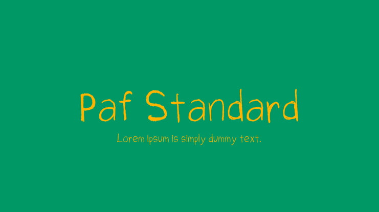 Paf Standard Font