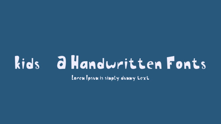 Kids - A Handwritten Fonts Font