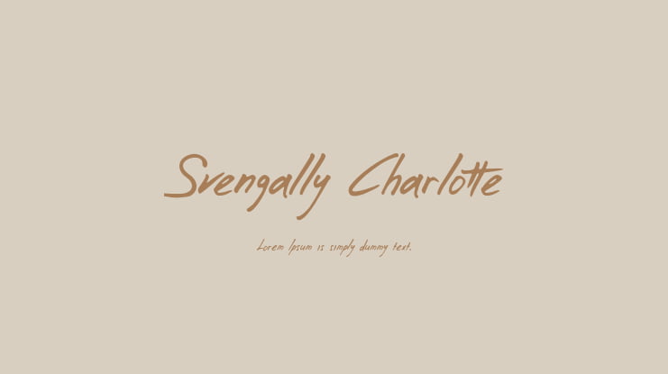 Svengally Charlotte Font