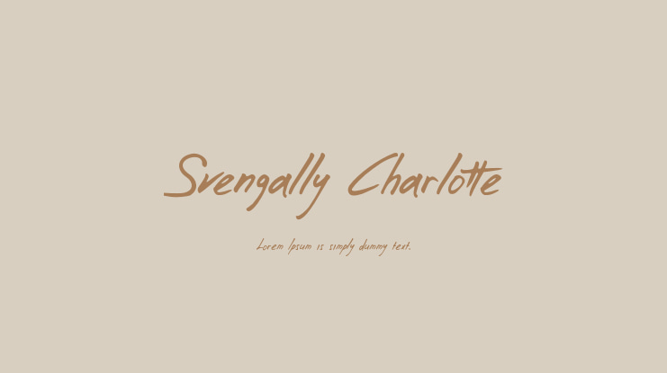 Svengally Charlotte Font